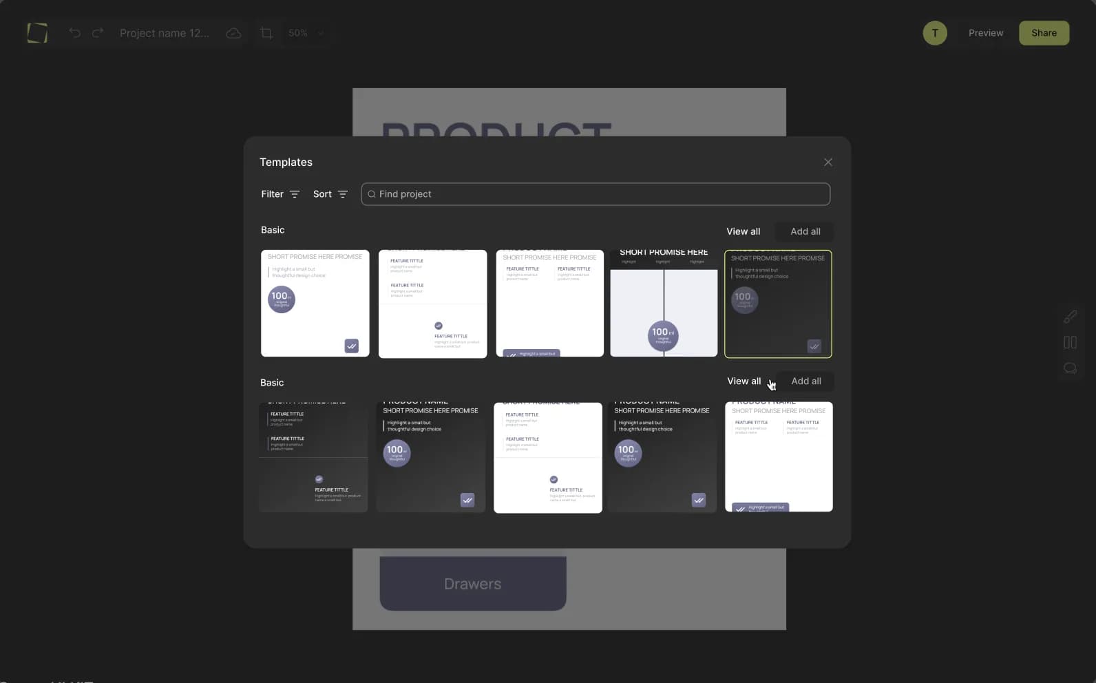 Templates made for E-commerce