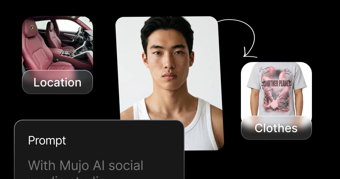 Face, product and script controls inside an AI social video editor